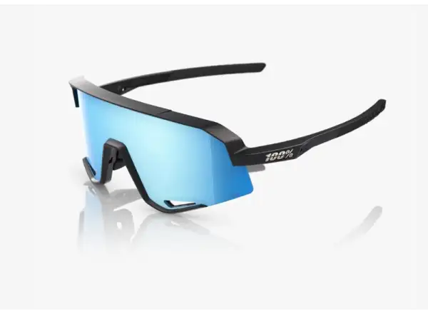 100% Slendale Matte Black/HiPER Blue Multilayer Mirror Sunglasses