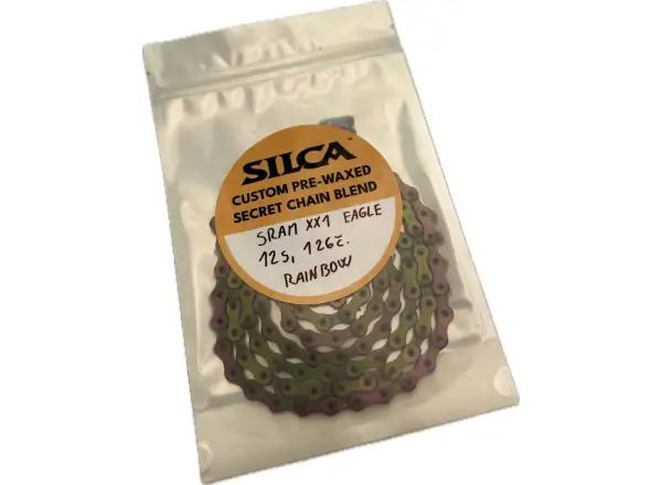 Silca waxed chain Sram XX1 Eagle 12sp. Rainbow