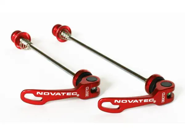 Novatec QR249 F+R Quick Release Set Red