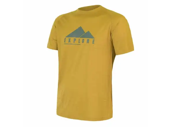 Sensor Merino Air PT Explore men's T-shirt short sleeve Mustard