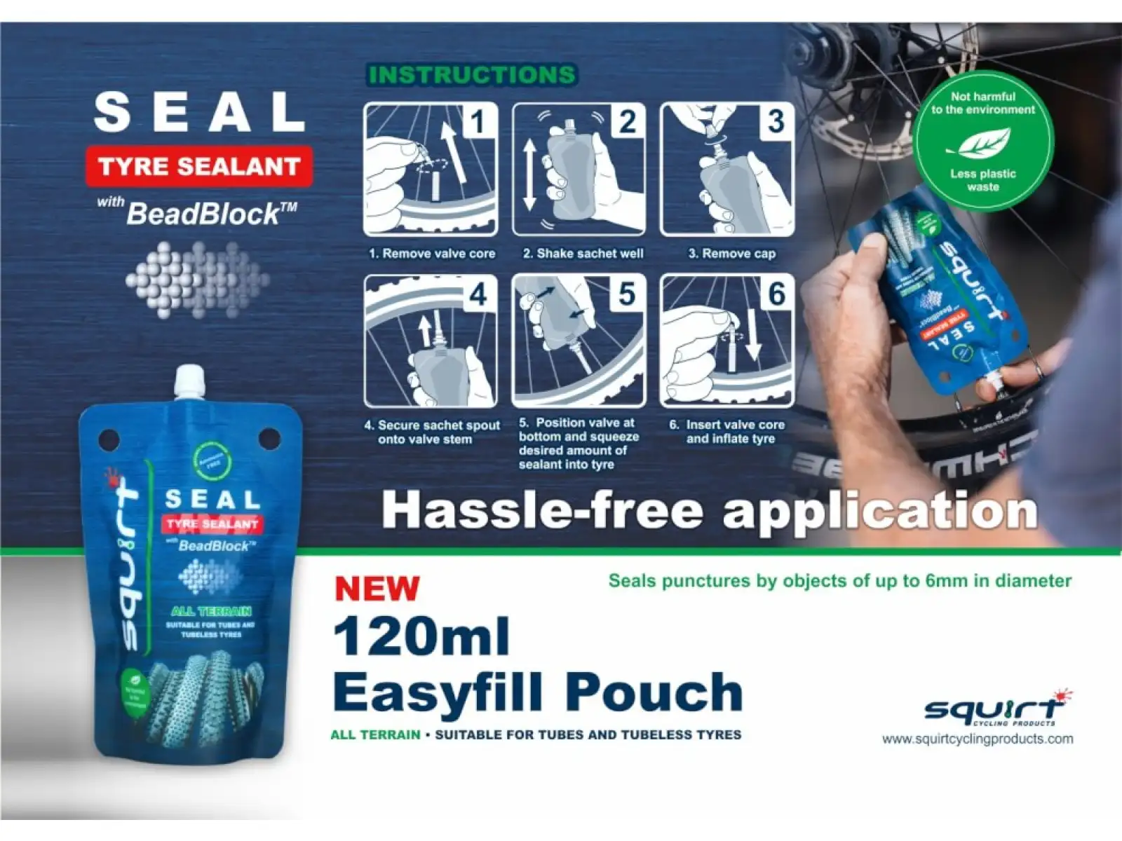 Squirt seal tubeless sealant 120 ml