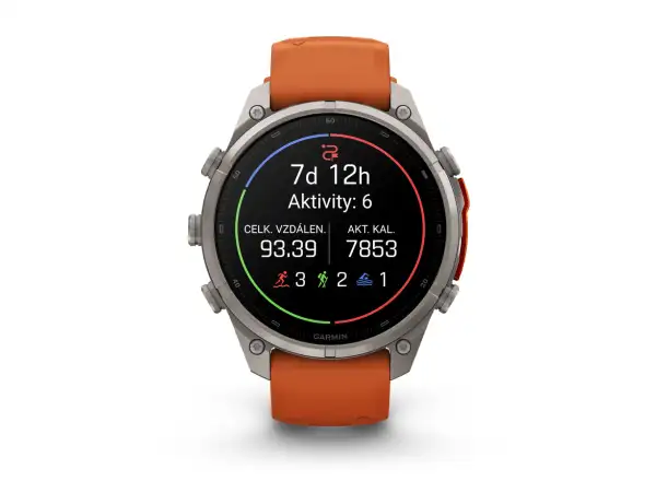 Garmin Fénix 9 Pro inReach 47 mm smart watch Titanium Autumn orange/Spark orange