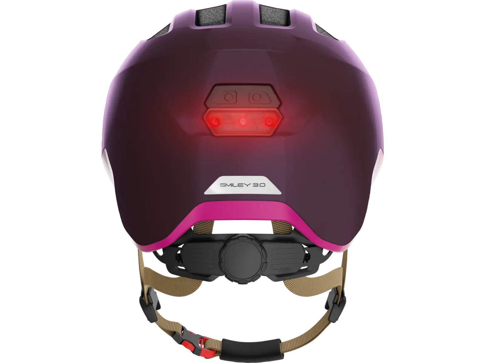 Abus Smiley 3.0 ACE LED kids helmet Royal Purple