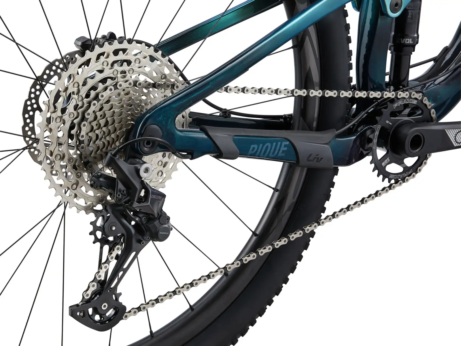 Liv Pique Advanced Pro 29 mountain bike Phoenix Fanatic Teal/Dark Green