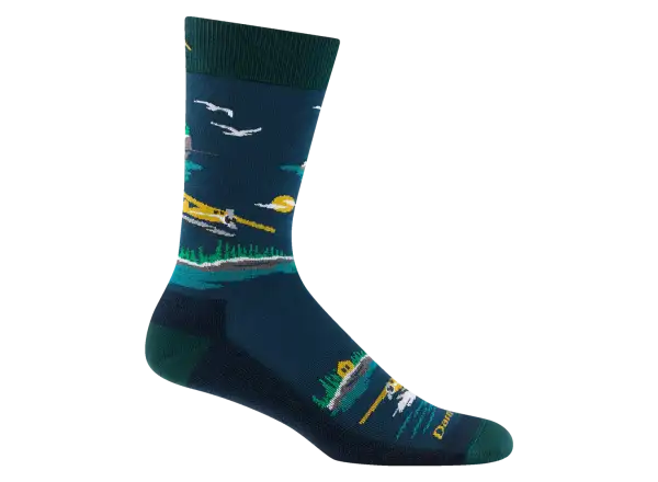 Darn Tough Float Boat Crew Lightweight Cushion men's socks Midnight