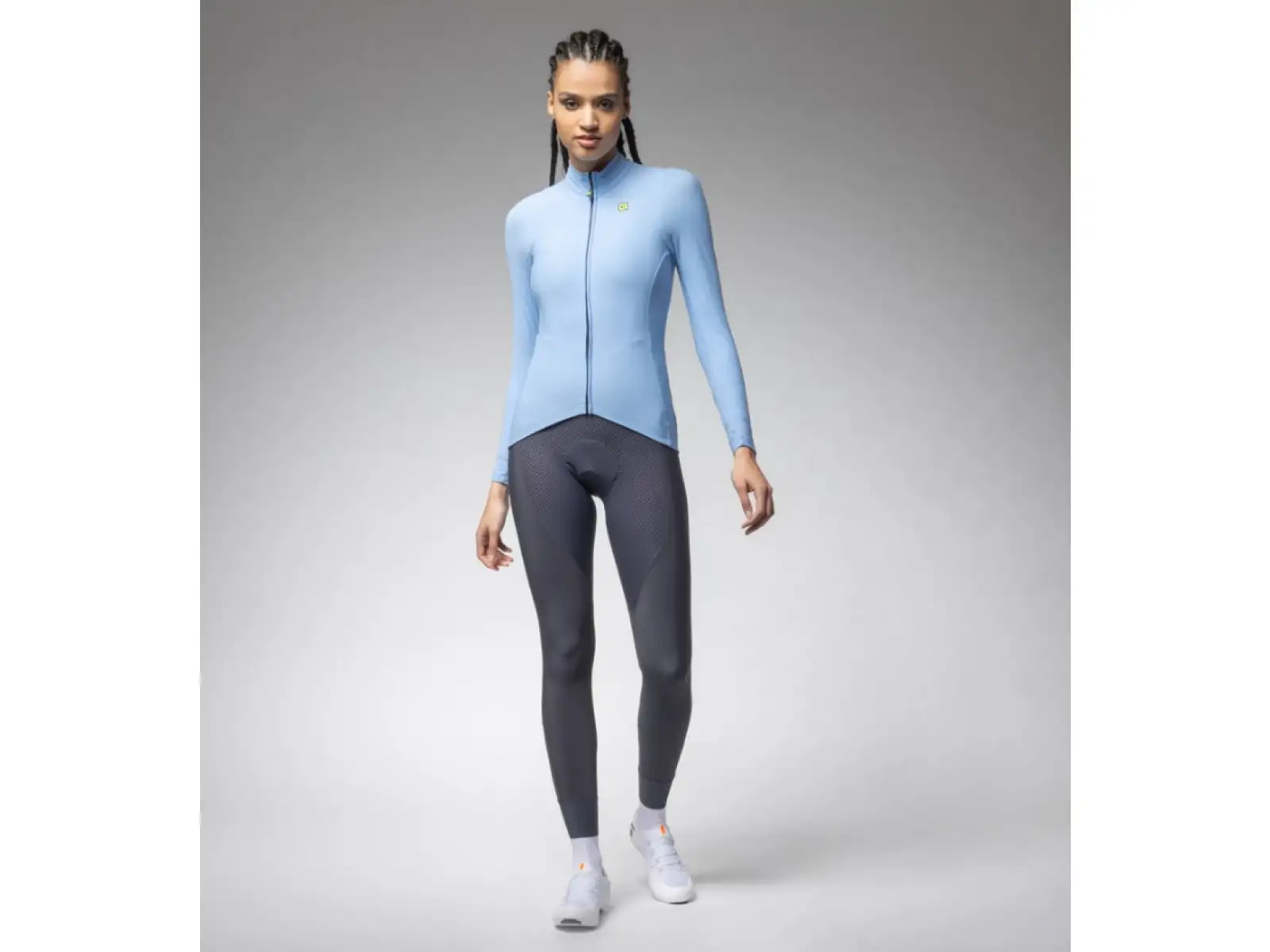 Alé R-EV1 Warm Race 2.0 women's insulated jersey long sleeve Sky Blue