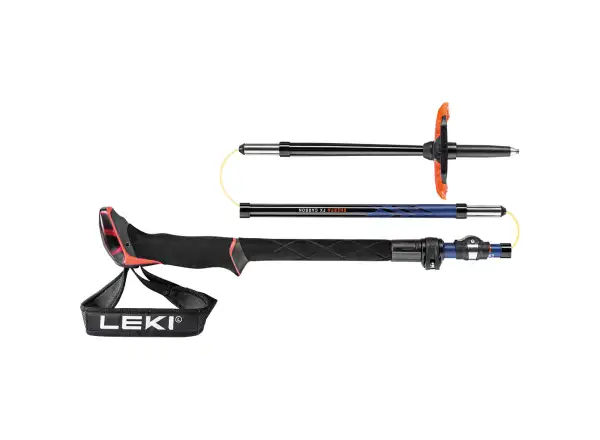 Leki Sherpa FX Carbon trekking poles Midnight blue/Dark blue/Bright red size 110 - 130 cm