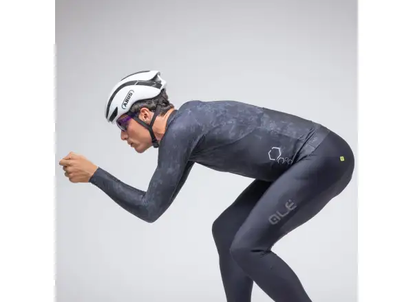 Alé R-EV1 Grafenium men's insulated cycling jersey Black