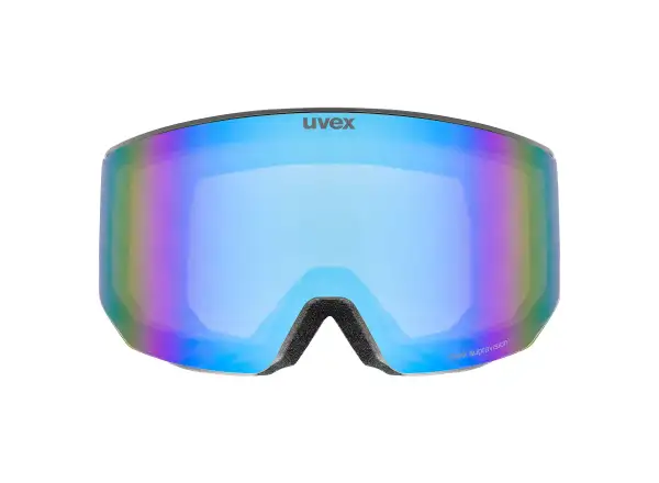 Uvex Lace Attract FM ski goggles black matt/ice - green