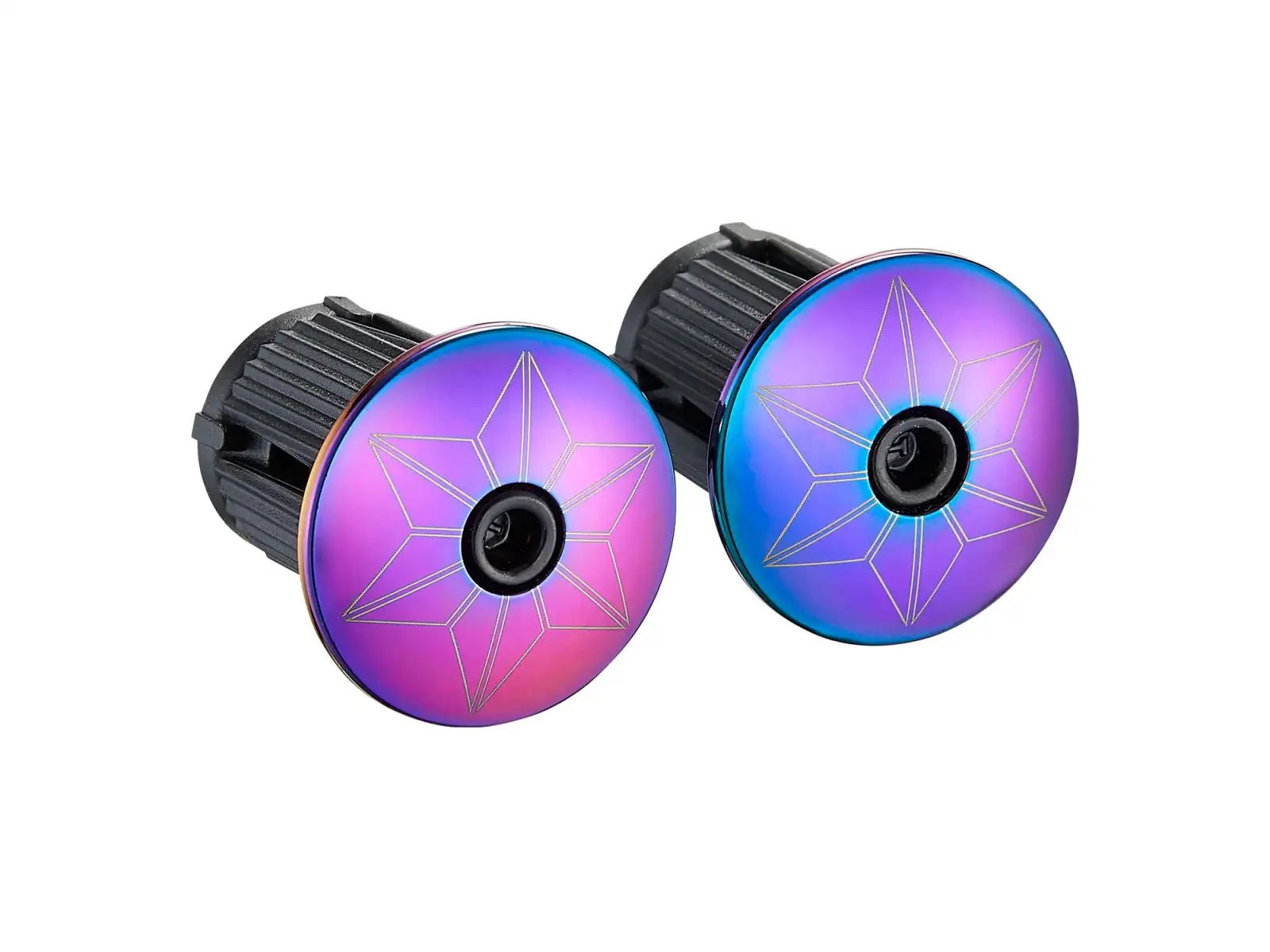 Supacaz Super Sticky Kush Galaxy bar tape Oil Slick/Oil Slick Plugz