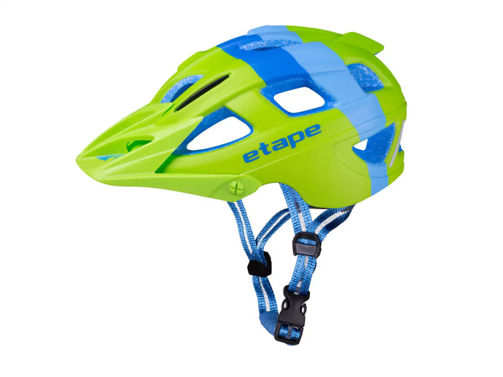 Etape Hero children's cycling helmet green/blue matte