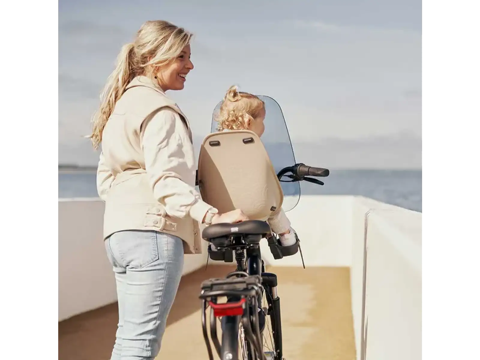 Urban Iki Ta-ke front seat with MTB/ATB adapter Inaho Beige/Bincho Black