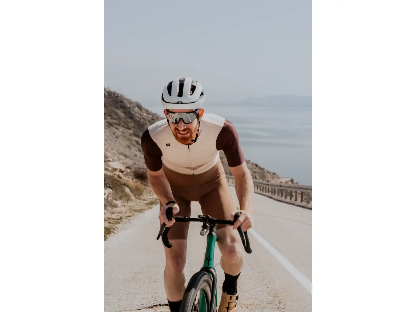 Force Limit men's short sleeve jersey beige/brown