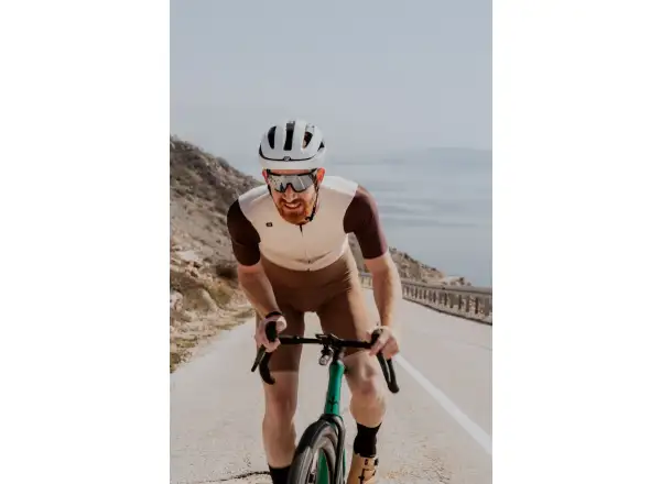 Force Limit men's short sleeve jersey beige/brown