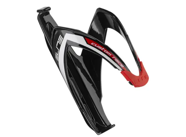 Elite Custom Race bottle cage black/white/red gloss