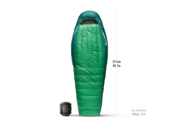 Sea To Summit Ascent Down Long sleeping bag -9C Rain Forest