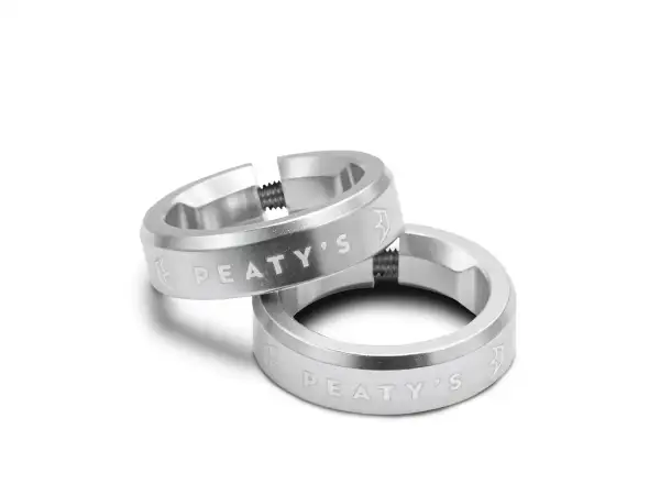 Peaty's Monarch Lock Ring grip clamp Silver