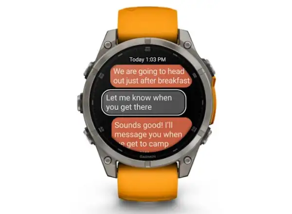 Garmin fenix 8 - 47 mm AMOLED Sapphire smart watch Titanium Orange/Graphite