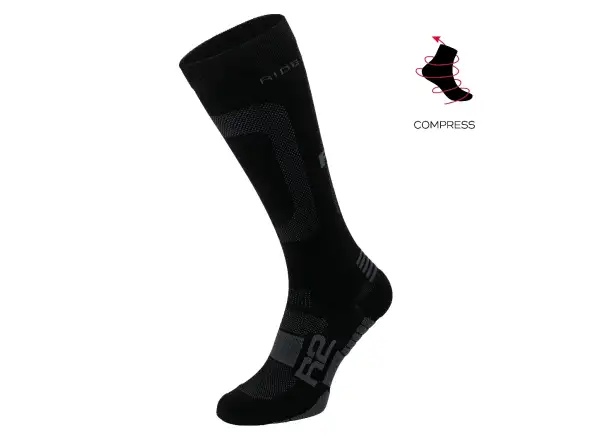 R2 Power cycling knee-high socks black