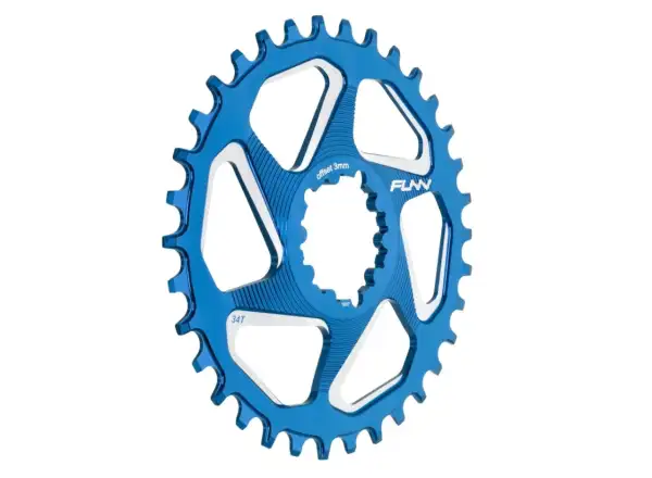 Funn Solo DX NW chainring for Sram DM 3 mm offset Blue