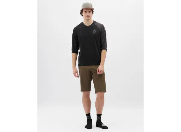 Silvini Brunello men's jersey 3/4 sleeve Black/Charcoal