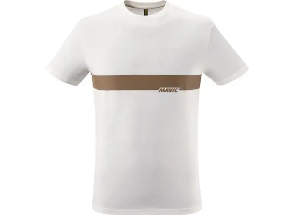 Mavic Corporate Stripe men's short sleeve t-shirt White Bronze