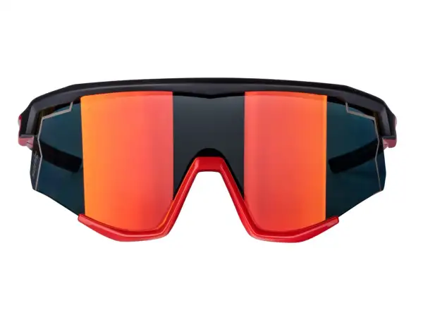 Force Sonic cycling glasses black/red, red mirror lenses