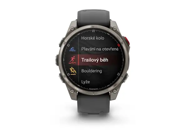 Garmin fenix 8 Pro 47 mm, AMOLED Sapphire, Titanium with silicone strap Graphite/Black