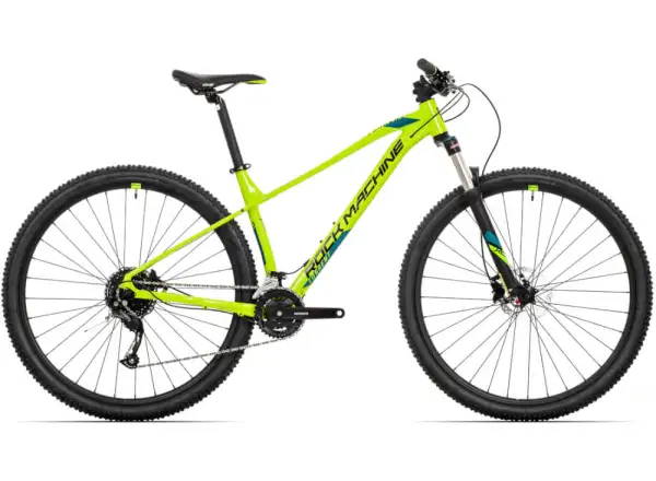 Rock Machine Torrent 20-29 mountain bike gloss radioactive yellow/black/petrol blue