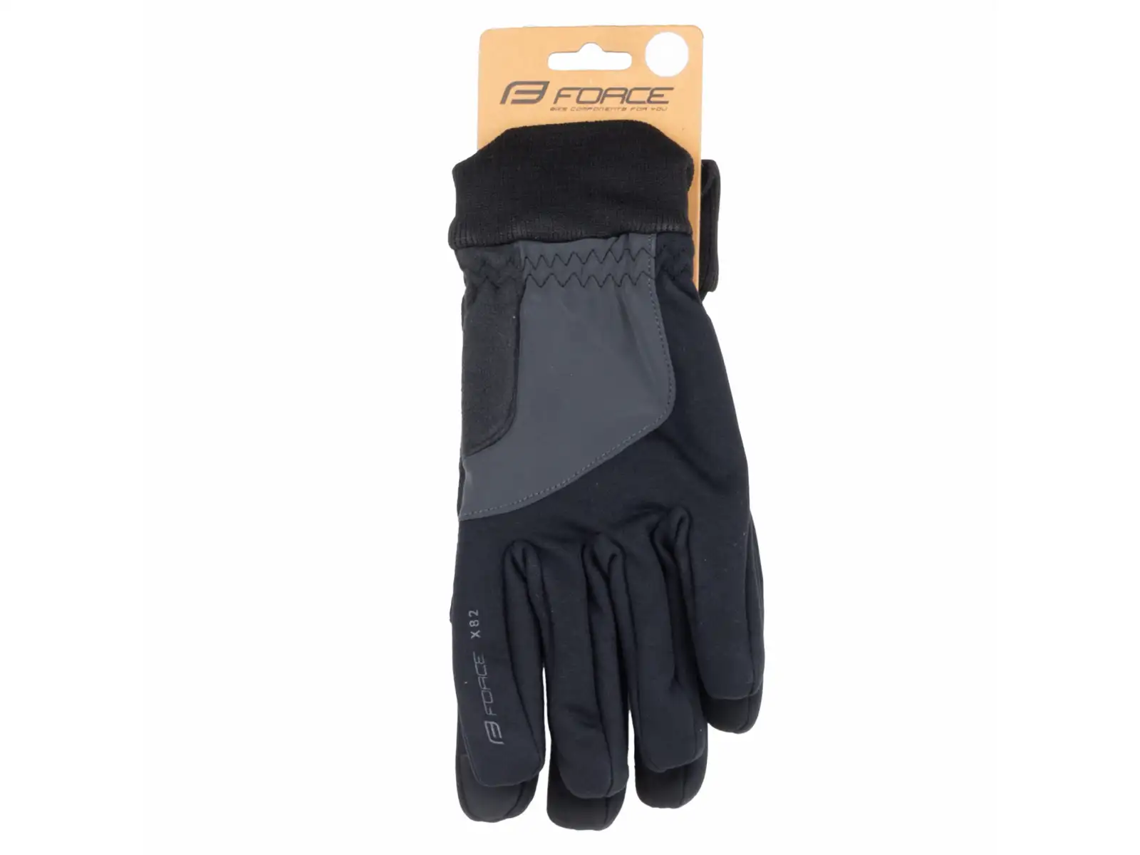 Force X82 winter cycling gloves černá