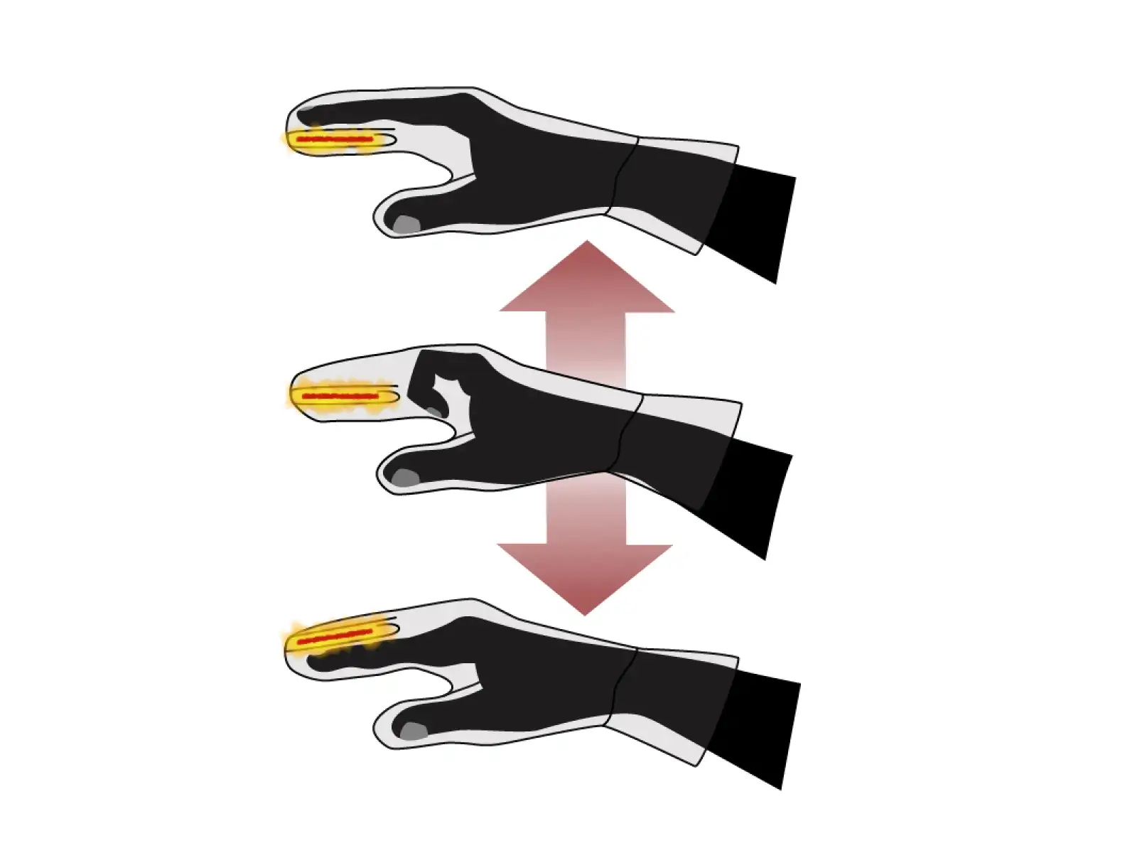Thermic Versatile Light heated gloves black