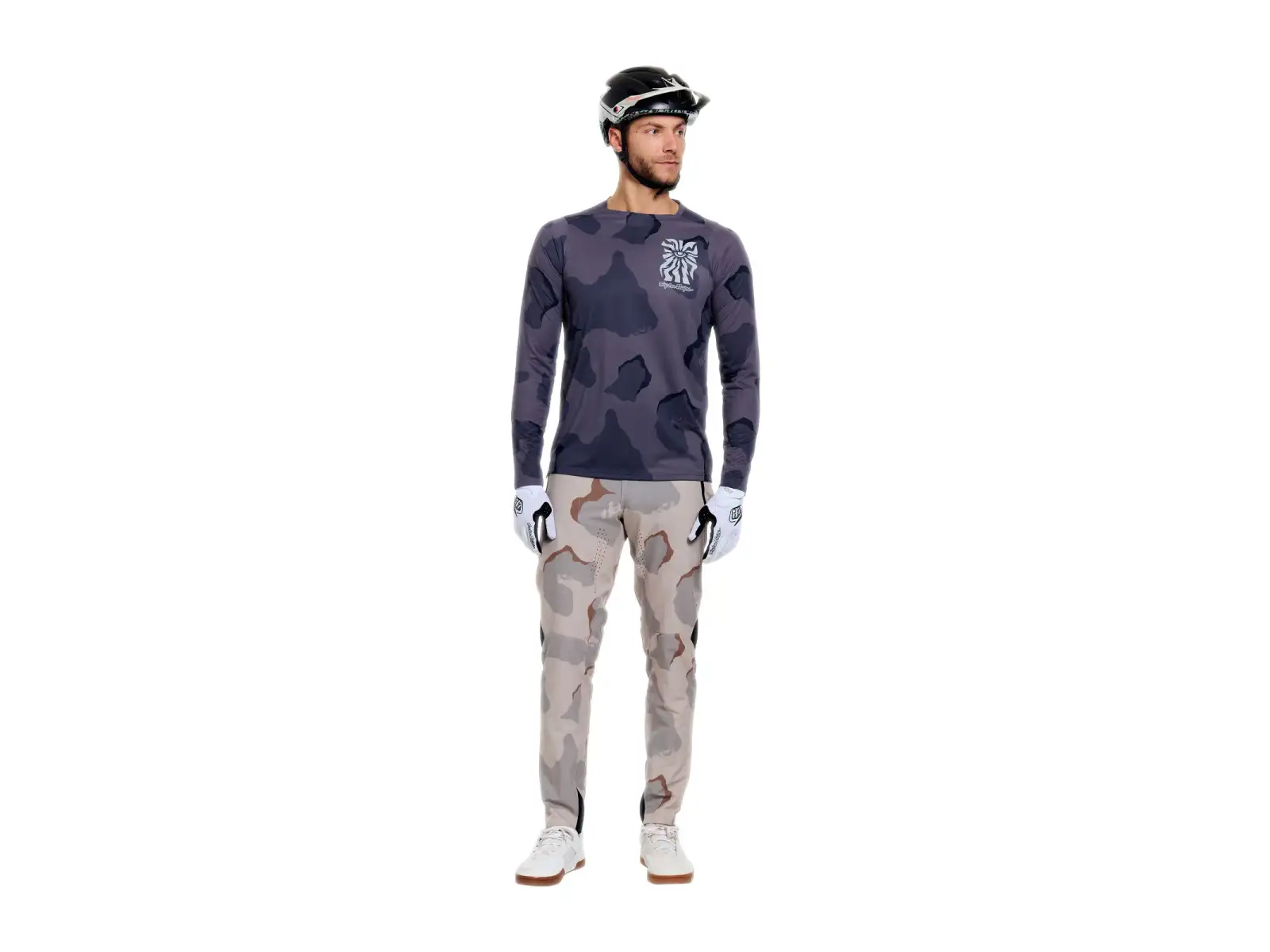 Troy Lee Designs Skyline Pro men's jersey long sleeve Flow Camo Carbon