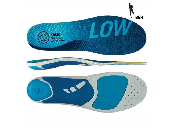 Sidas 3feet Run Sense Low insoles low arch 1 pair
