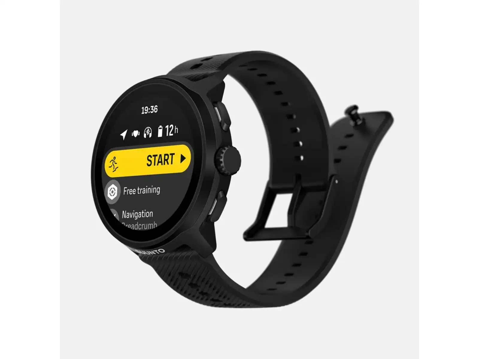 Suunto Run smart watch silicone strap All Black