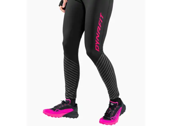 Dynafit Reflective women's leggings Black Out/Pink Glo