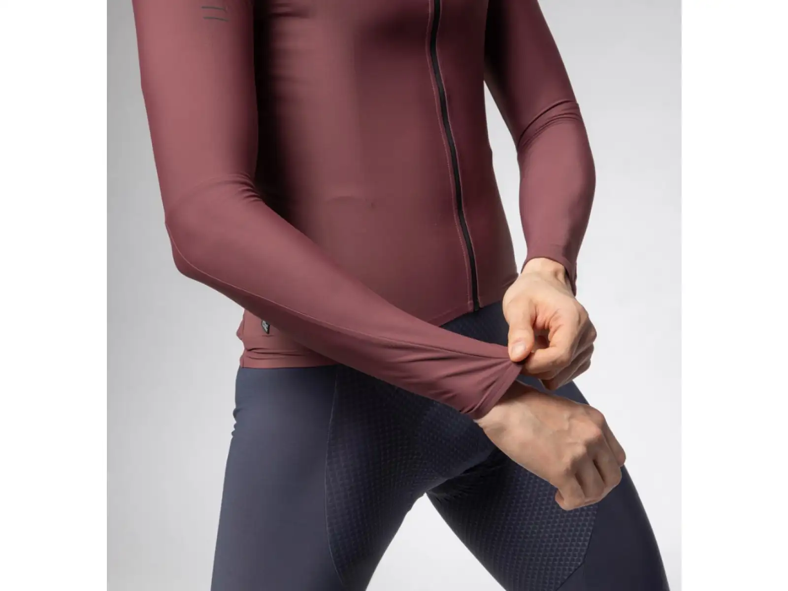 Alé R-EV1 Warm Race men's insulated jersey long sleeve Burgundy