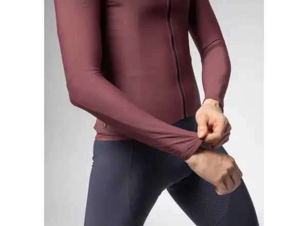 Alé R-EV1 Warm Race men's insulated jersey long sleeve Burgundy
