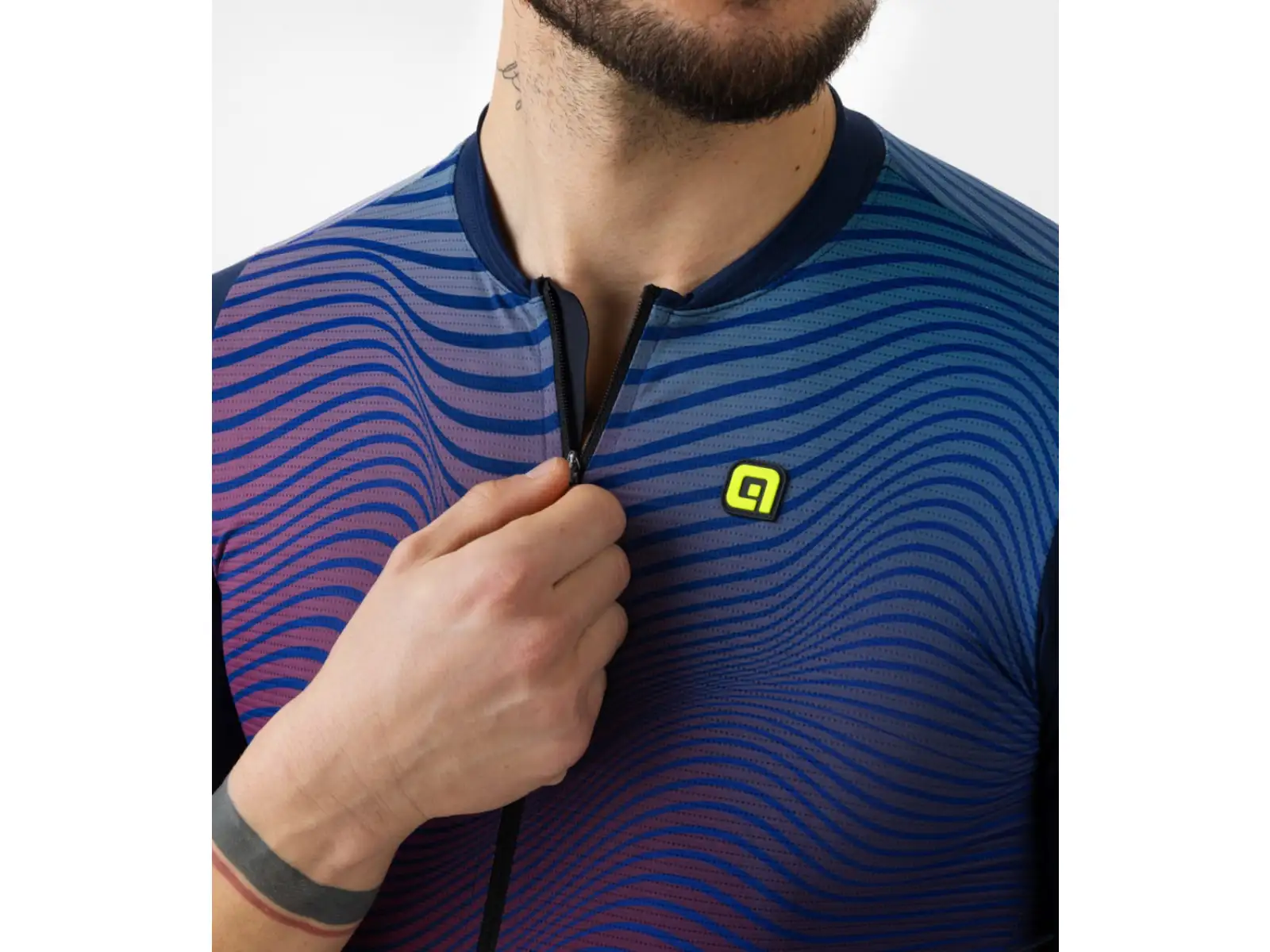 Alé PR-E Onda men's jersey short sleeve Navy Blue