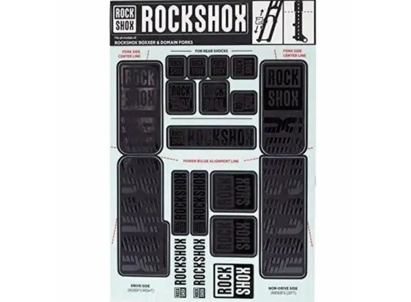 Rock Shox Decal Kit Stealth for BoXXer/Domain Dual Crown