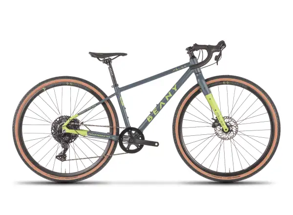 Beany Pulse 700 children's gravel bike neon yellow