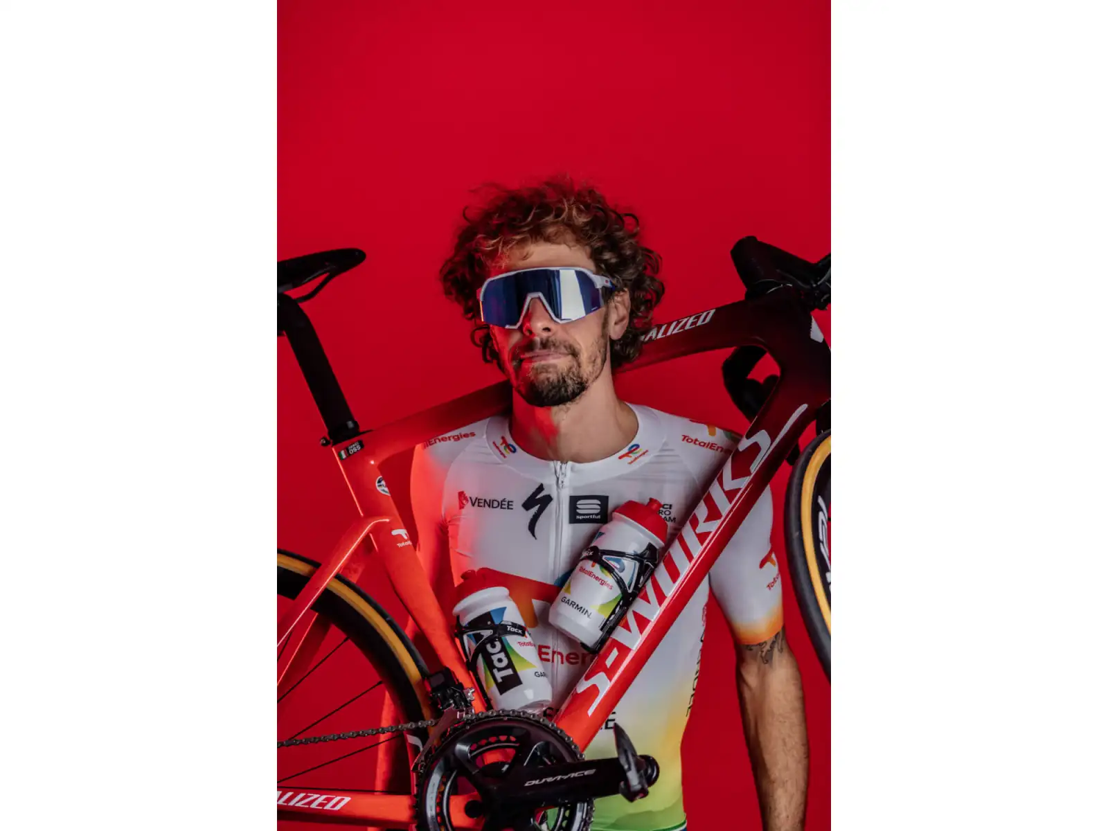 100% S3 Glasses TotalEnergies Team Matte White / HIPER Lens