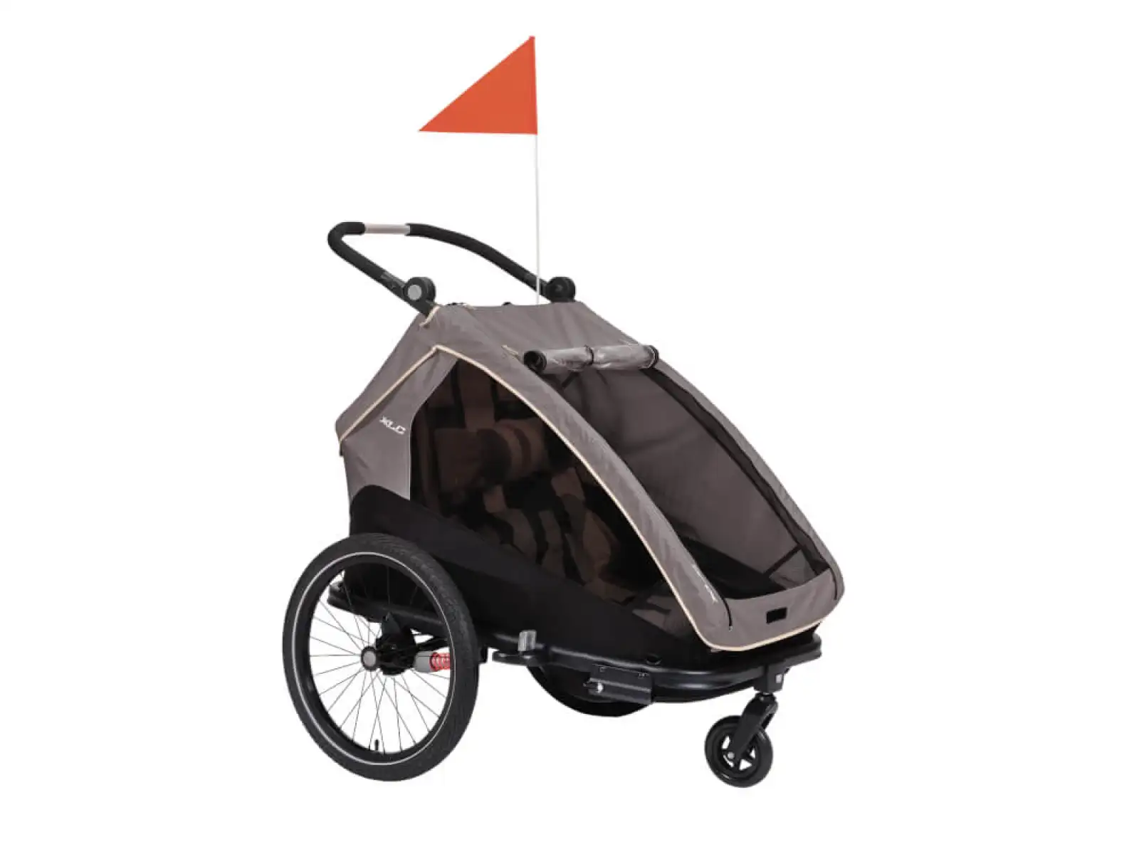 XLC DUOs BS-C10 child two-seater trailer 20" grey/beige/anthracite