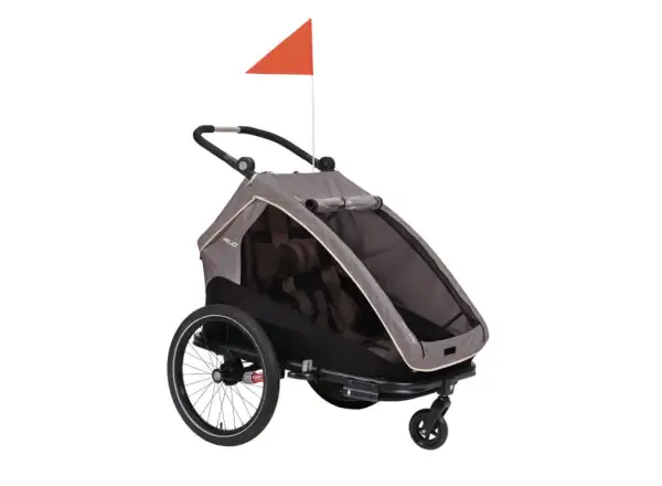 XLC DUOs BS-C10 child two-seater trailer 20" grey/beige/anthracite