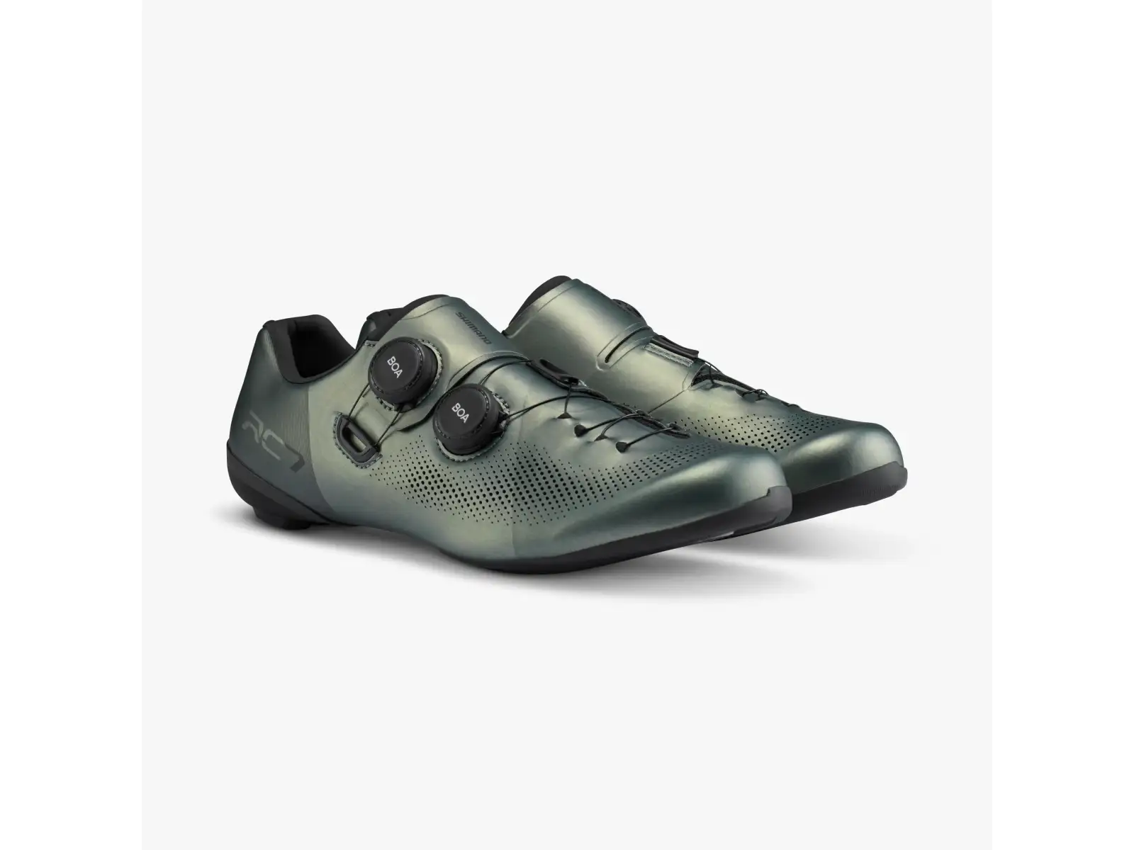 Shimano SH-RC703 men's road cycling shoes green