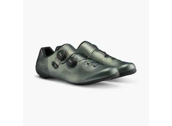 Shimano SH-RC703 men's road cycling shoes green