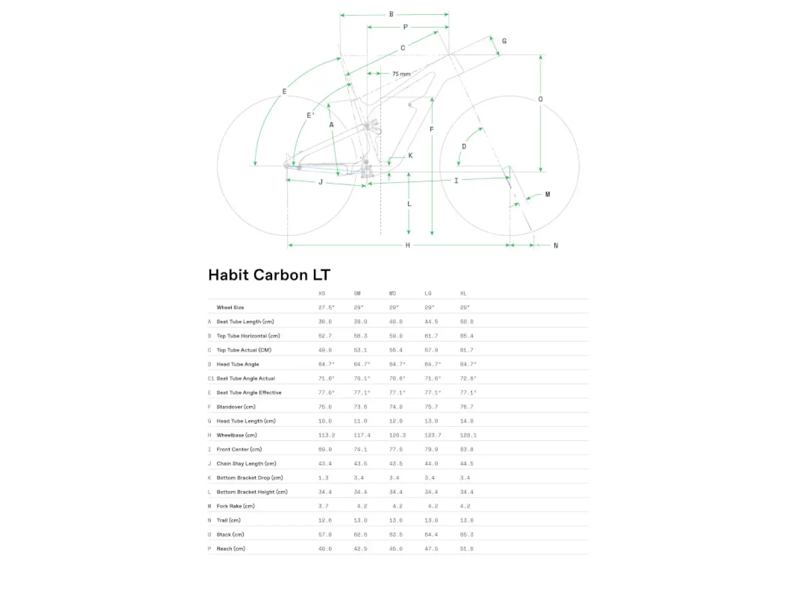 Cannondale Habit Carbon LT 1 mountain bike Chalk