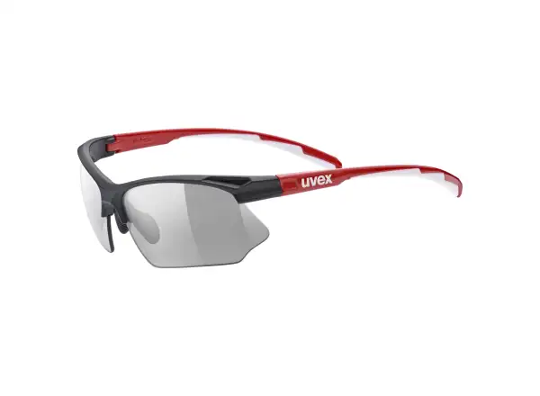 Uvex Sportstyle 802 Vario glasses Black Red White/Smoke