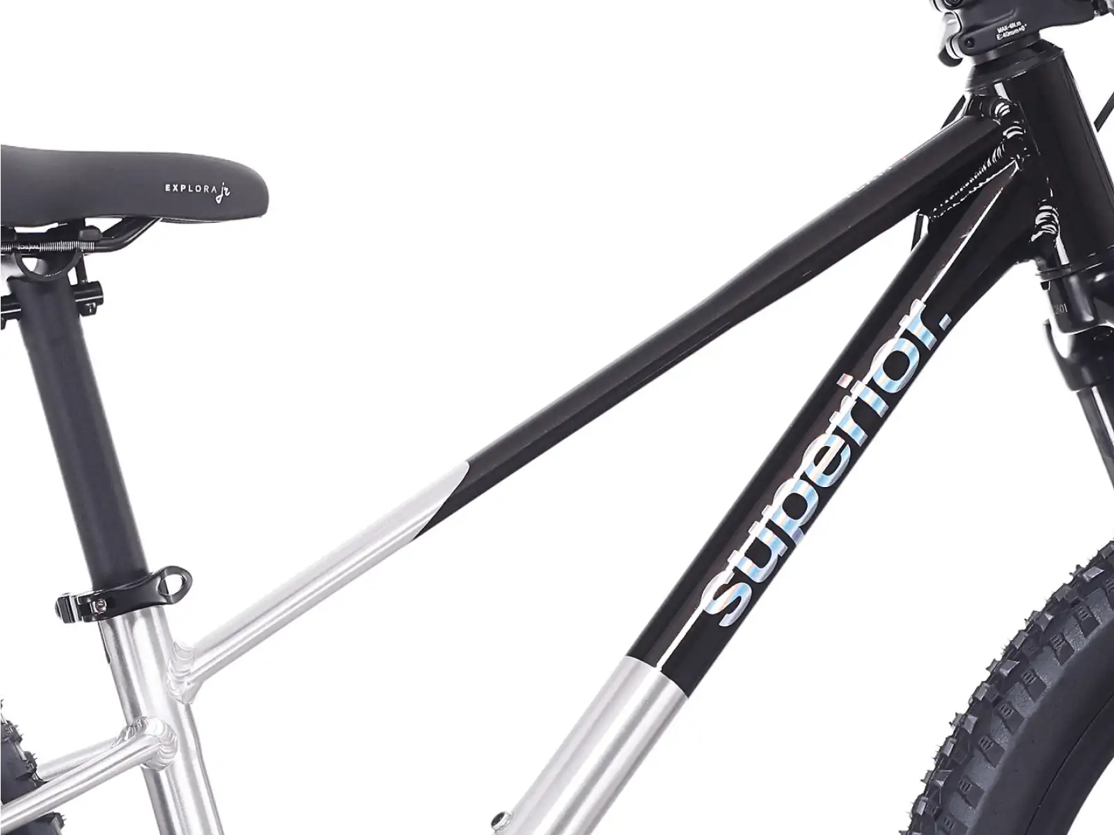 Superior TEAM 24 kids bike Gloss Brushed Alu / Rainbow Black