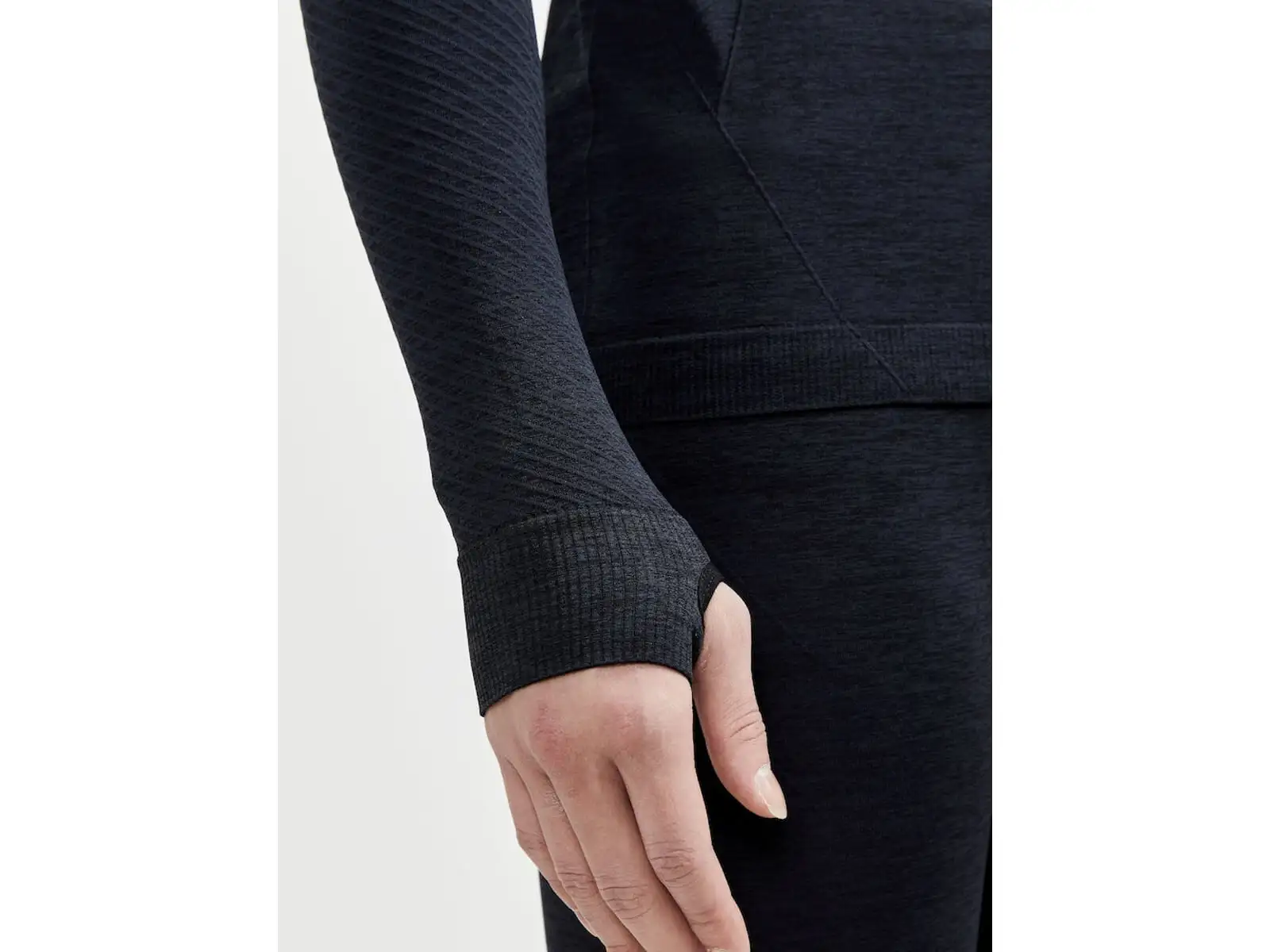 Craft Core Dry Active Comfort Zip men's long sleeve shirt black