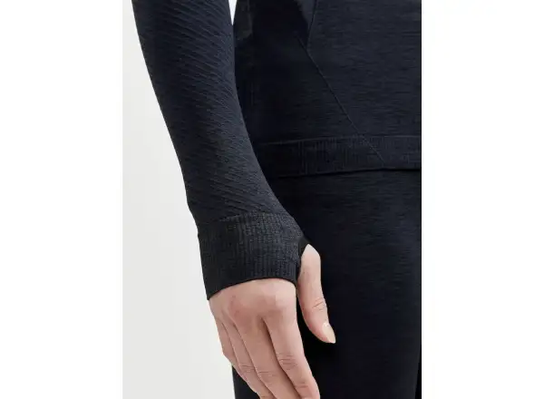 Craft Core Dry Active Comfort Zip men's long sleeve shirt black